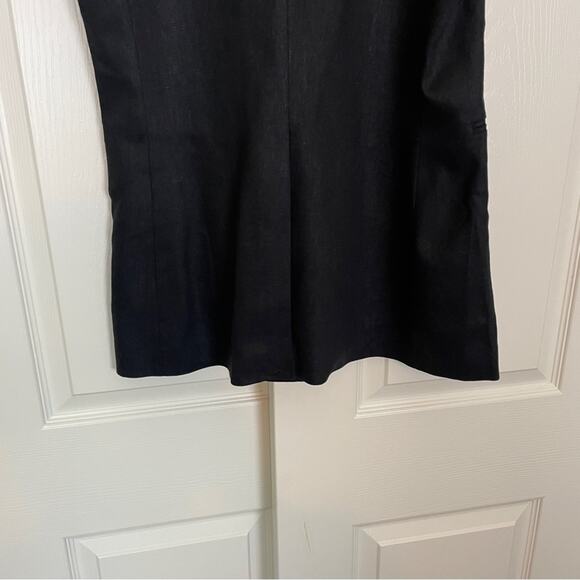 BCBGMaxAzria Black Herringbone Pattern Linen Blend Vest Lined NWT - Picture 7 of 9